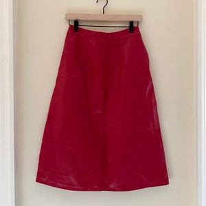 Faux Leather A-line Skirt